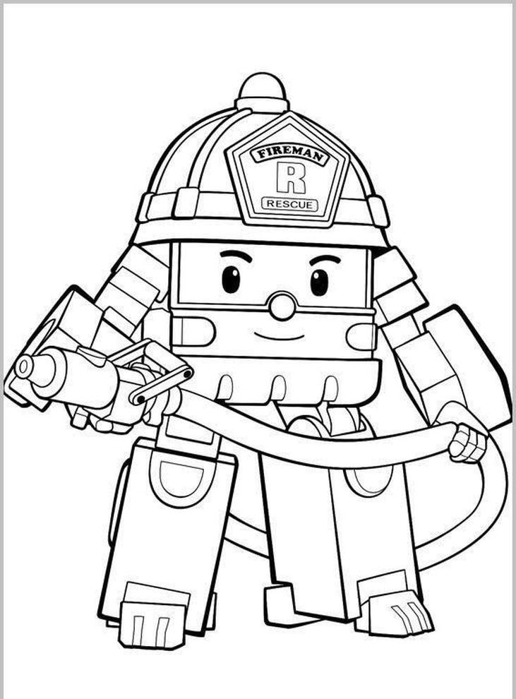 hình tô màu robot kiểu dễ tô