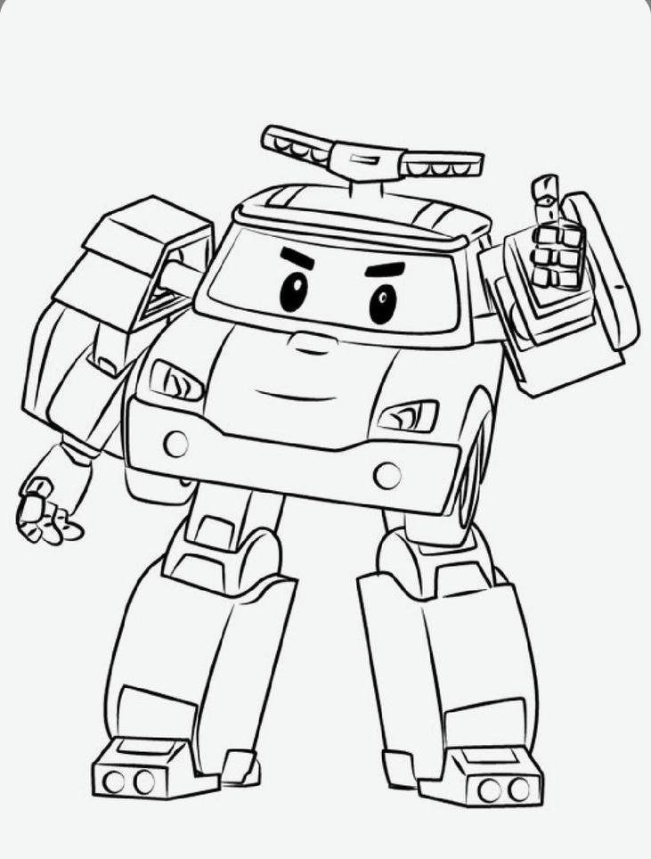 hình tô màu robot tạo cảm hứng