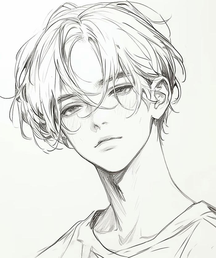 hình tranh vẽ anime nam đẹp