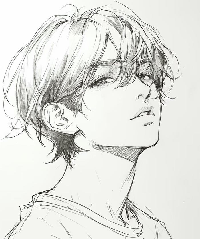 hình tranh vẽ nam anime ngầu