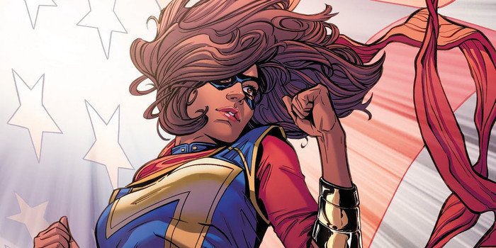 Kamala Khan trong trang phục Ms. Marvel từ truyện tranh