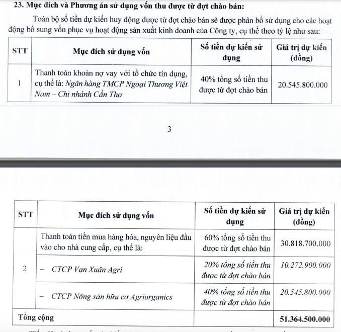 Kế hoạch sử dụng số tiền huy động được từ đợt phát hành cổ phiếu TT6