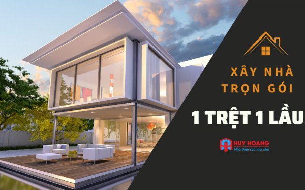 Kiến trúc nhà 1 trệt 1 lầu hiện đại, minh họa chi phí xây nhà 1 trệt 1 lầu 60m2 giá bao nhiêu