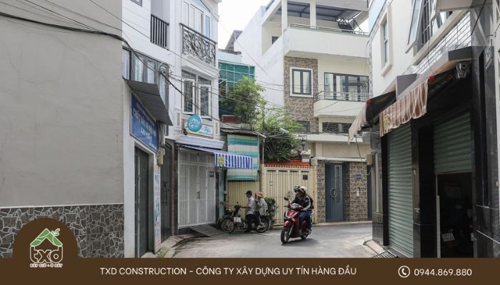 Kiến trúc nhà trong ngõ hẹp tại Hà Nội, minh họa quy định xây dựng