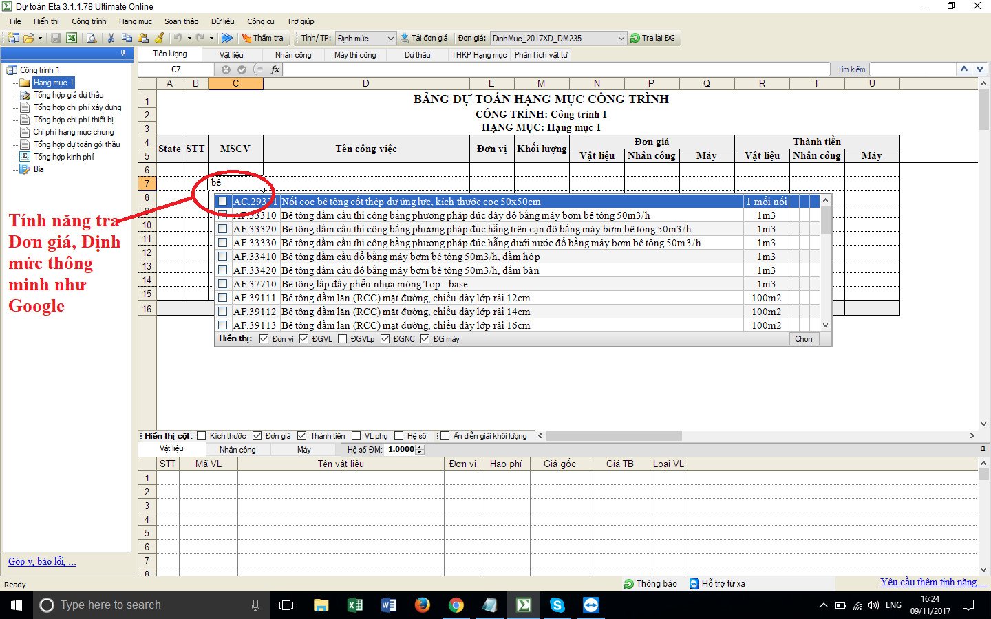 Kỹ sư đang xem bản vẽ dự toán chi phí xây dựng