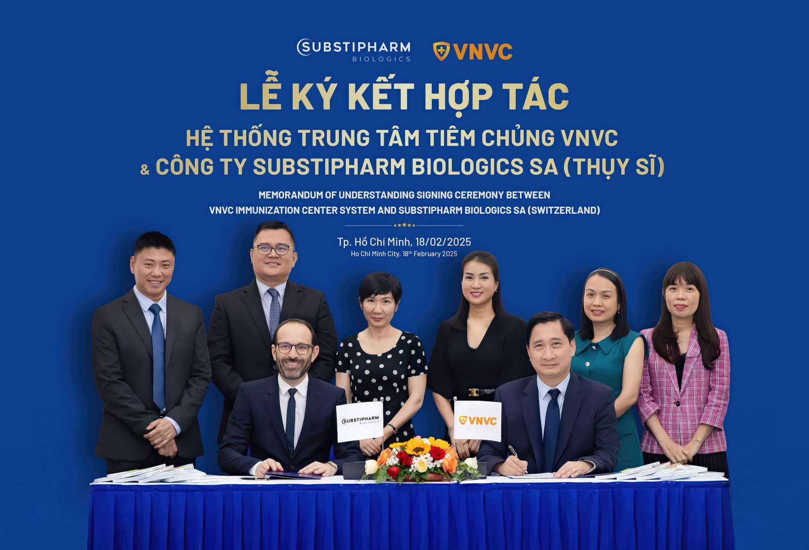 Lễ ký kết hợp tác đưa vắc xin tay chân miệng về Việt Nam giữa VNVC và Substipharm Biologics