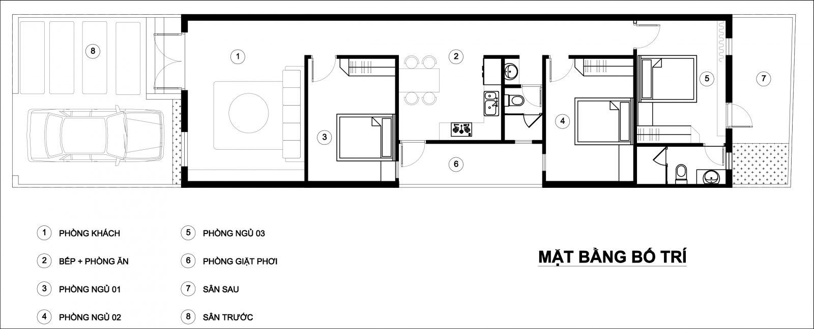 Mặt bằng thiết kế chi tiết cho dự án xây nhà trọn gói Quảng Trị