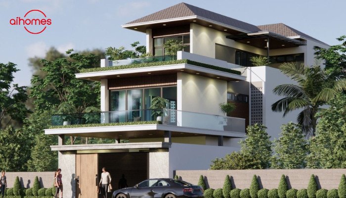 Mẫu biệt thự 3 tầng hiện đại với kiến trúc xanh tại Phú Yên