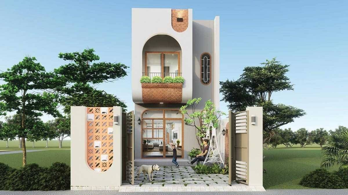 Mẫu nhà 3 tầng rộng rãi và đẹp mắt cho gia đình đông thành viên với kiến trúc khối