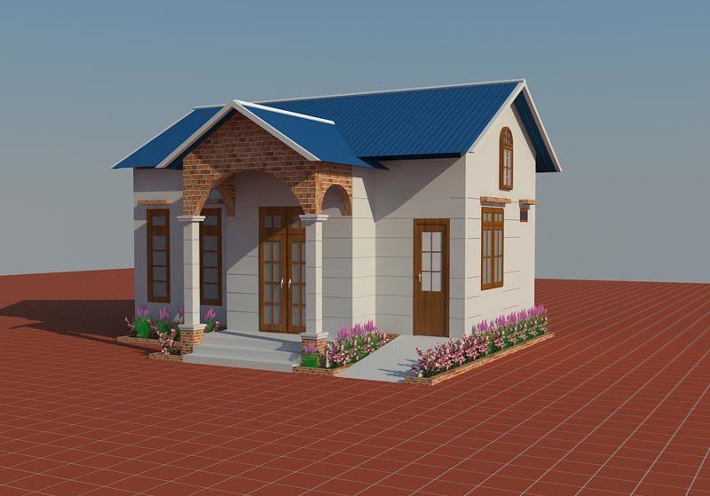 Mẫu nhà cấp 4 nông thôn hiện đại chi phí 150 triệu