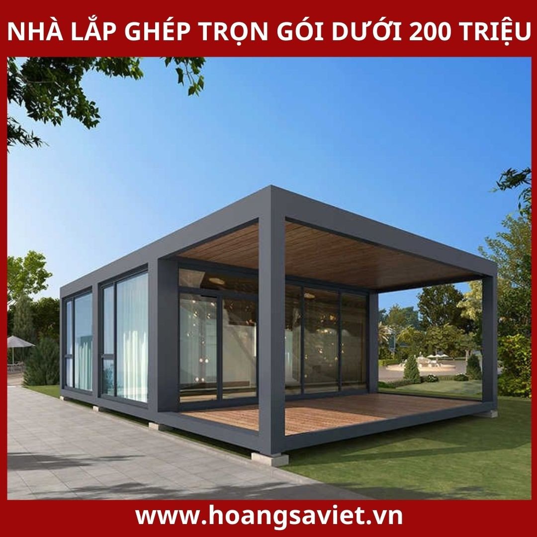 Mẫu nhà lắp ghép hiện đại sử dụng vật liệu panel, tối ưu chi phí xây nhà lắp ghép trọn gói.