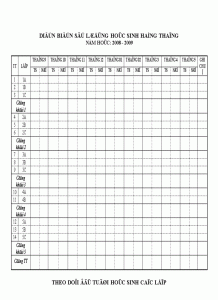 Mách bạn mẫu sổ theo dõi thi đua của học sinh