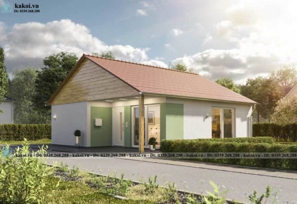 Mô hình nhà cấp 4 nông thôn giá 70 triệu với thiết kế đơn giản