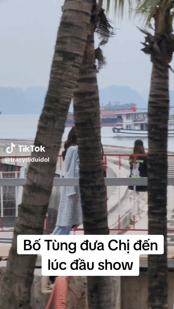 Mỹ Tâm và vệ sĩ Tùng Yuki nắm tay di chuyển tại sự kiện