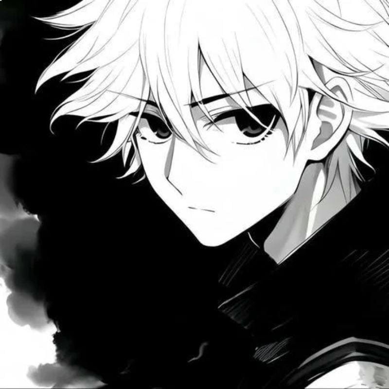 nét cá tính avatar đen trắng nam