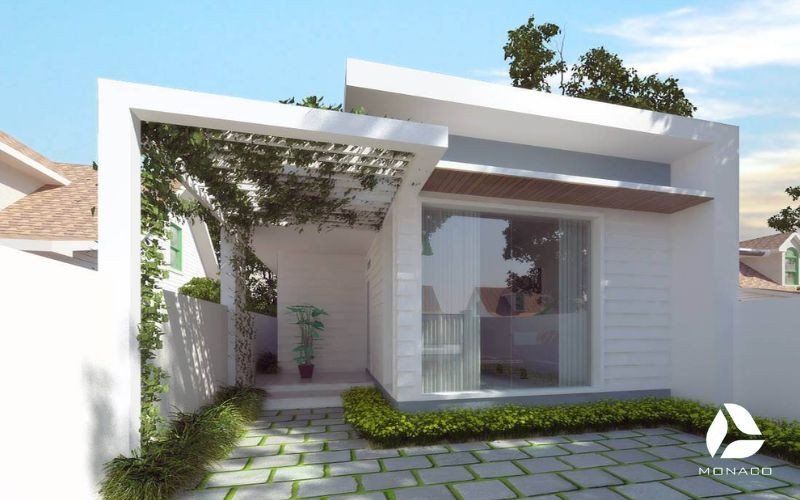 Ngôi nhà 1 tầng 80m2 với phong cách tối giản, hiện đại