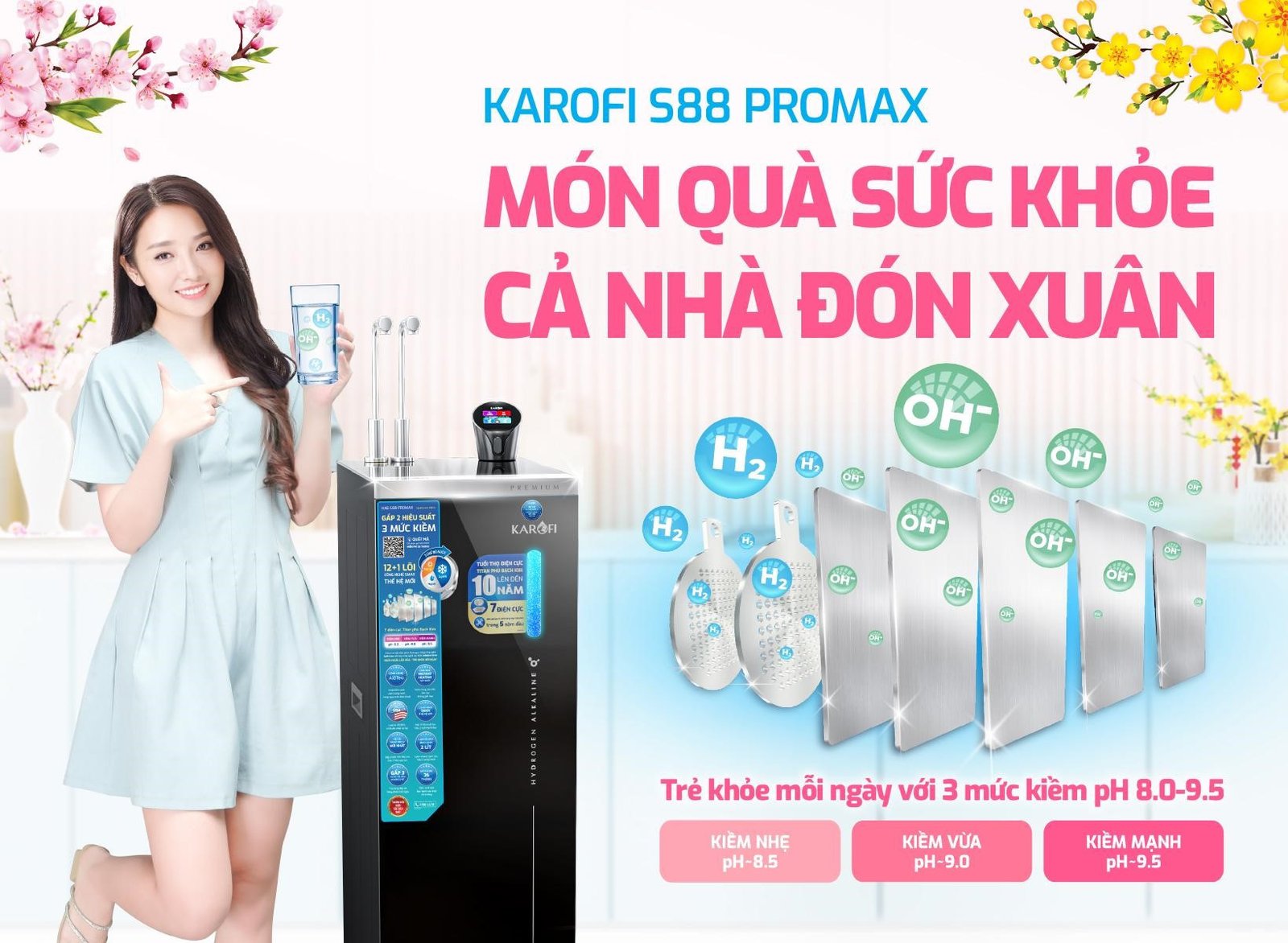 Người dùng trải nghiệm nước từ máy lọc nước Hydro-ion kiềm Karofi tốt cho sức khỏe