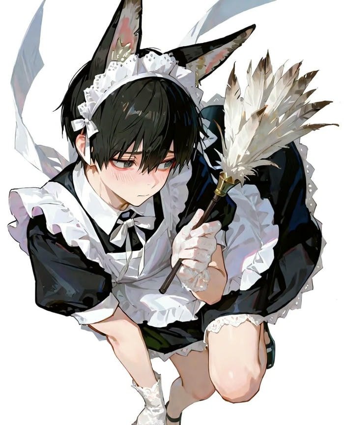 những ảnh anime hầu gái tóc ngắn cá tính