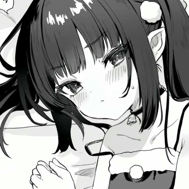 nữ dễ thương trong avatar đen trắng