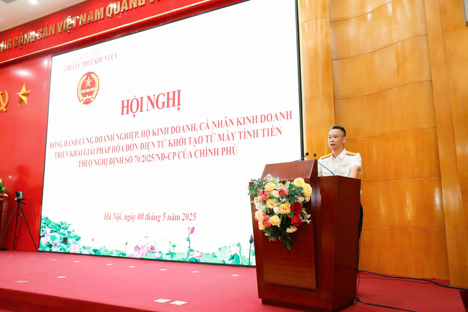 Ông Vũ Mạnh Cường phát biểu về hóa đơn điện tử từ máy tính tiền