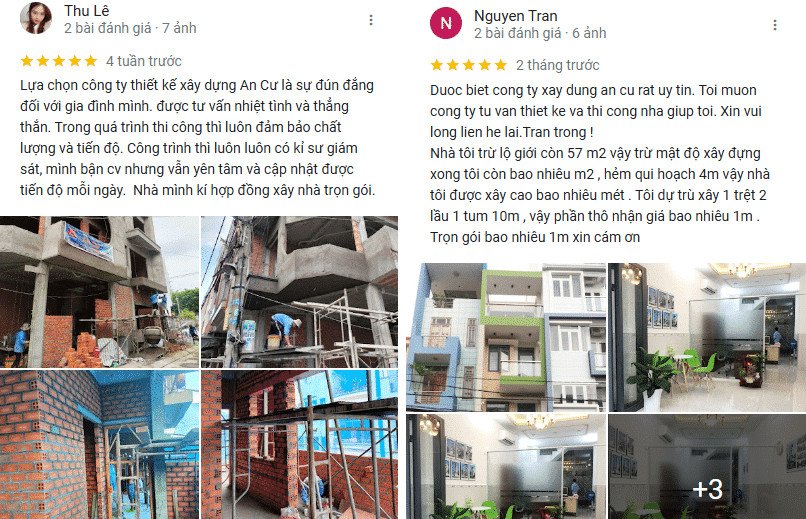 Phản hồi tích cực từ khách hàng về trải nghiệm dịch vụ xây nhà trọn gói.