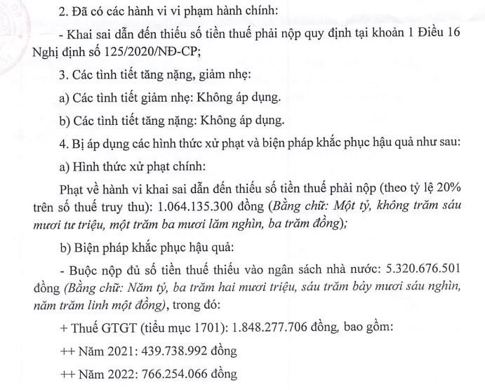 Phân tích chi tiết các khoản truy thu và phạt thuế