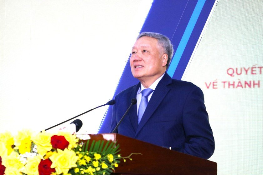 Phó Thủ tướng Nguyễn Hòa Bình phát biểu về Khu Thương mại Tự do Đà Nẵng tại buổi lễ công bố