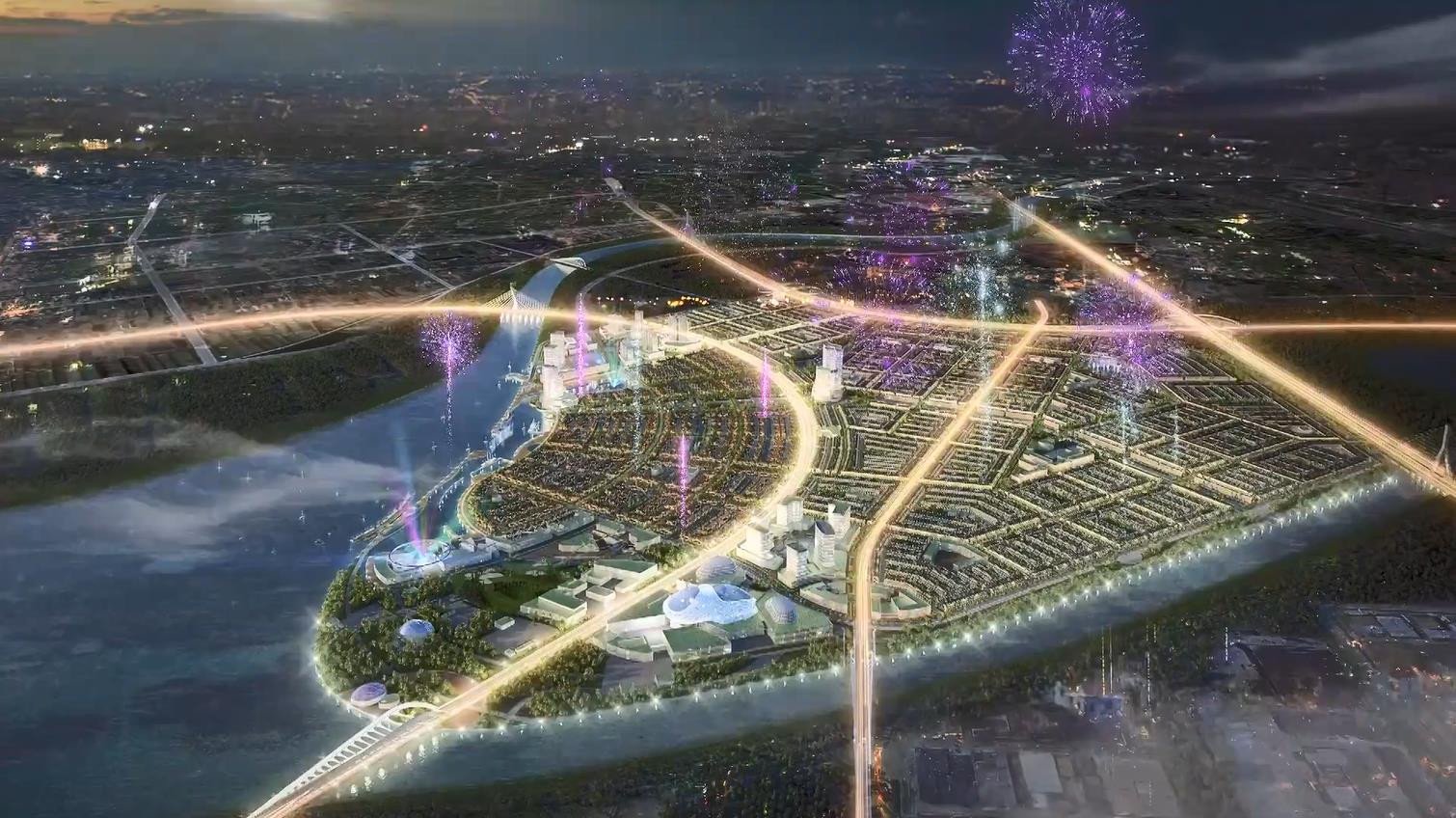 Phối cảnh chi tiết một phần dự án Khu đô thị Tràng Cát, Hải Phòng