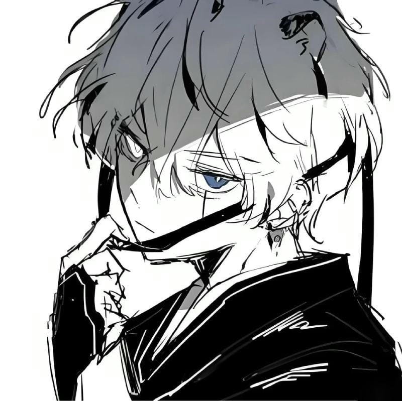 phong thái điềm tĩnh avatar đen trắng