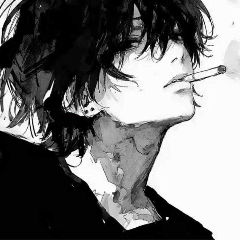 phong thái lạnh lùng avatar đen trắng nam