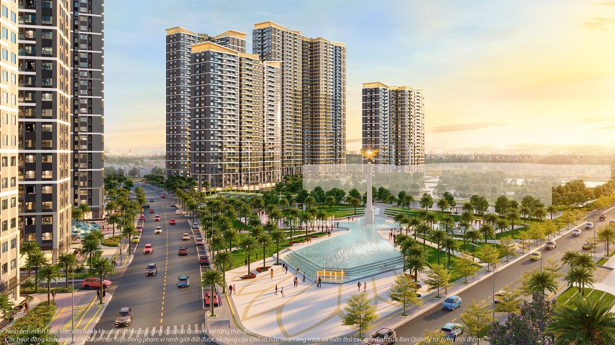 Quảng trường Golden Eagle rực rỡ tại dự án căn hộ The Beverly Solari Vinhomes Grand Park