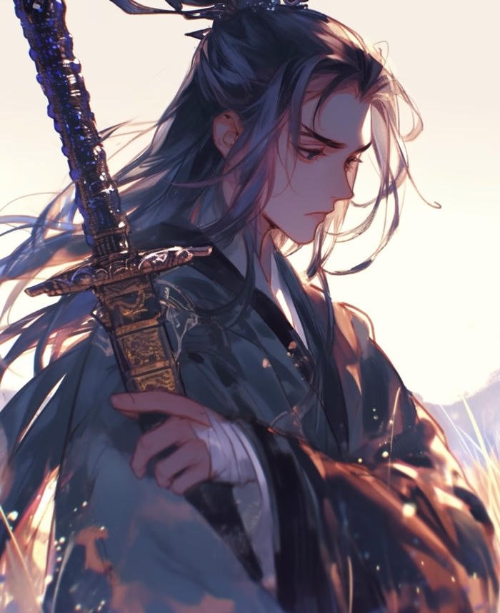 tấm Ảnh nam cầm kiếm katana anime nổi bật