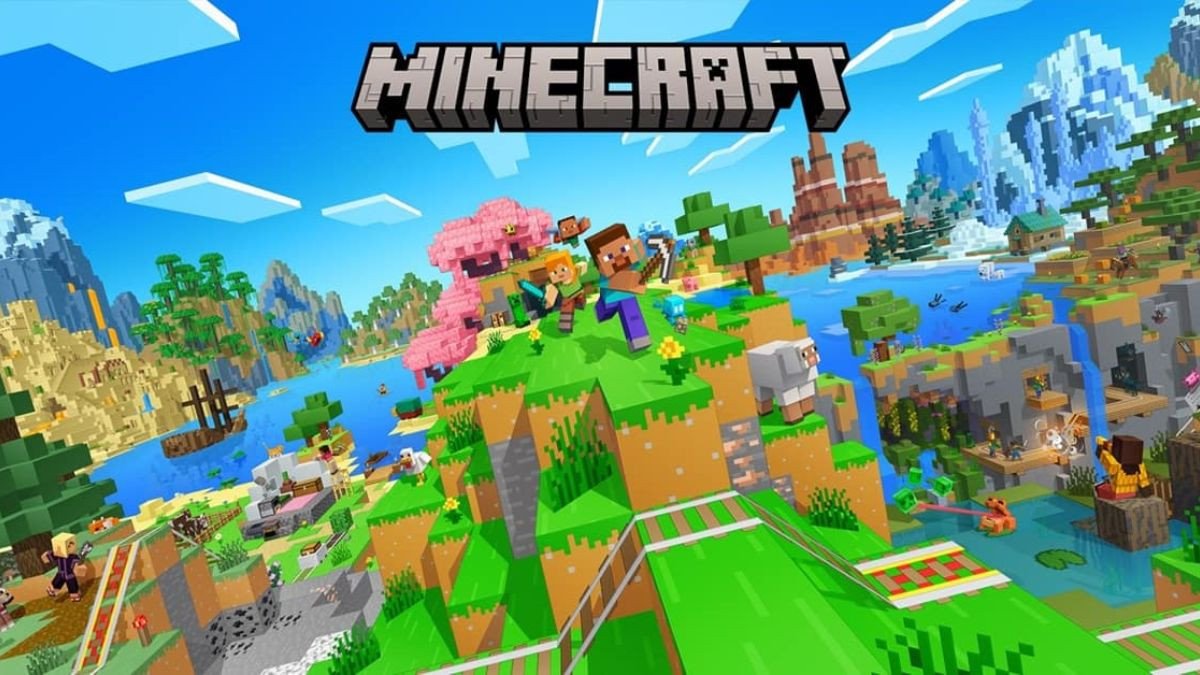Thế giới mở Minecraft với kiến trúc nhà hiện đại