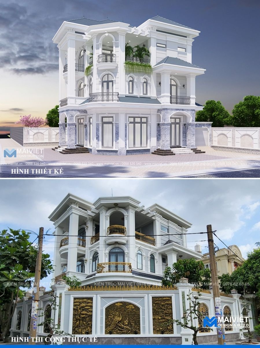 Thiết kế biệt thự 2 mặt tiền