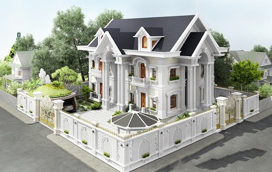 Thiết kế nhà hai cổng