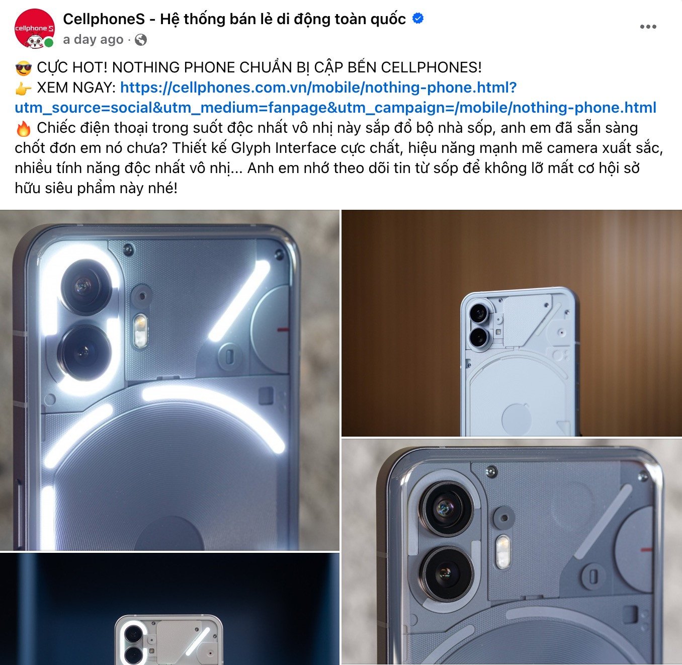 Thông báo Nothing Phone sắp ra mắt chính hãng tại Việt Nam qua CellphoneS