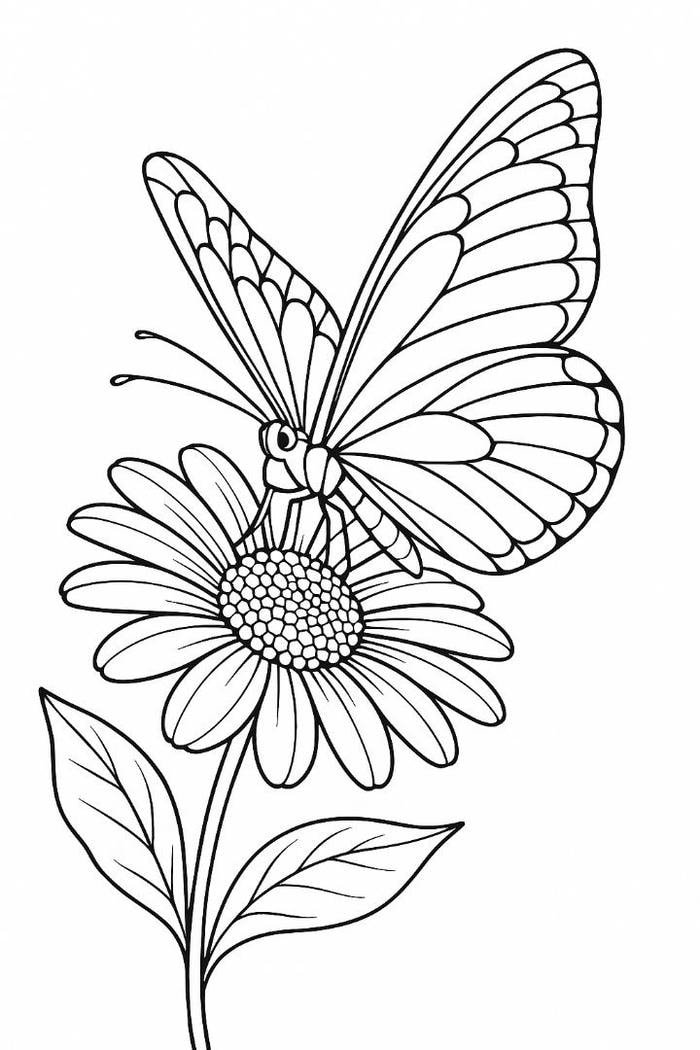 tô màu con bướm dễ tô