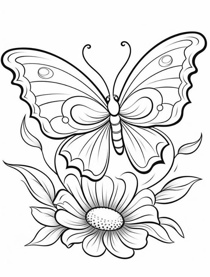 tô màu con bướm đơn giản