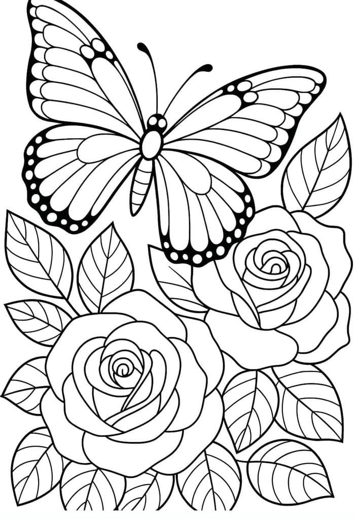 tô màu con bướm sáng tạo