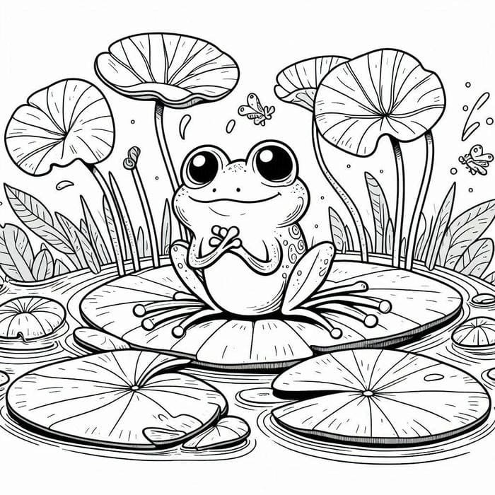 tô màu con ếch cho thiếu nhi