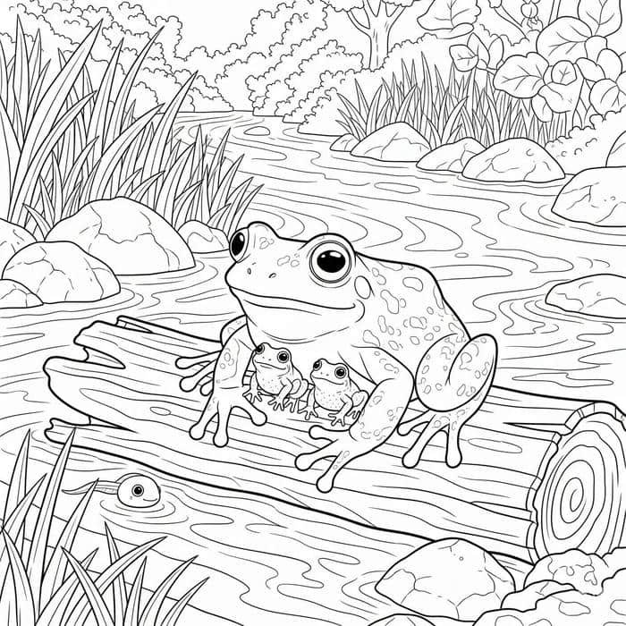 tô màu con ếch hoàn thiện nhanh