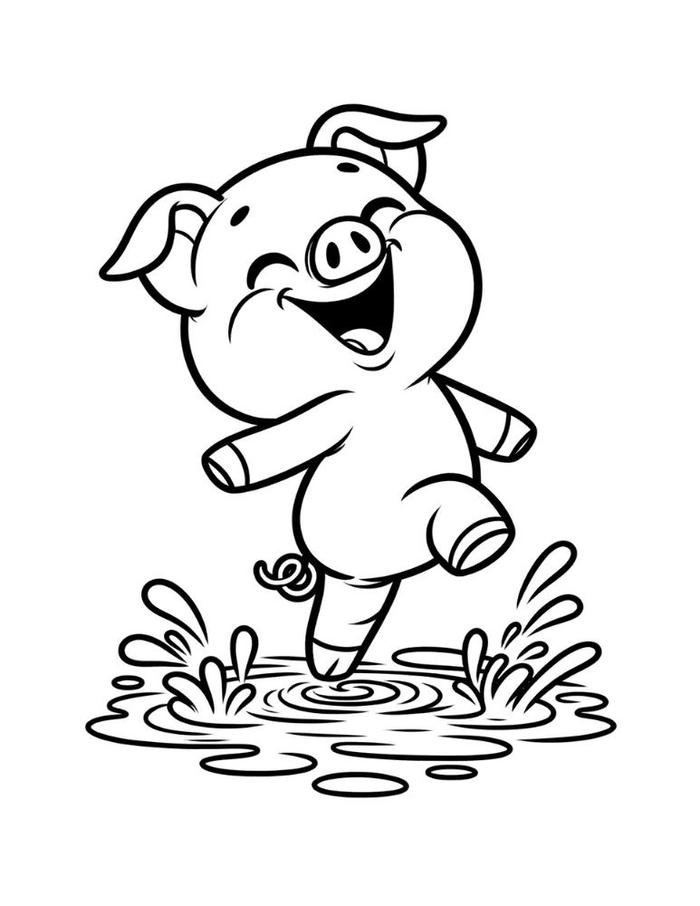 tô màu con heo cho thiếu nhi