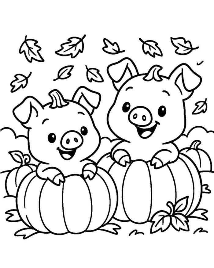 tô màu con heo đáng yêu