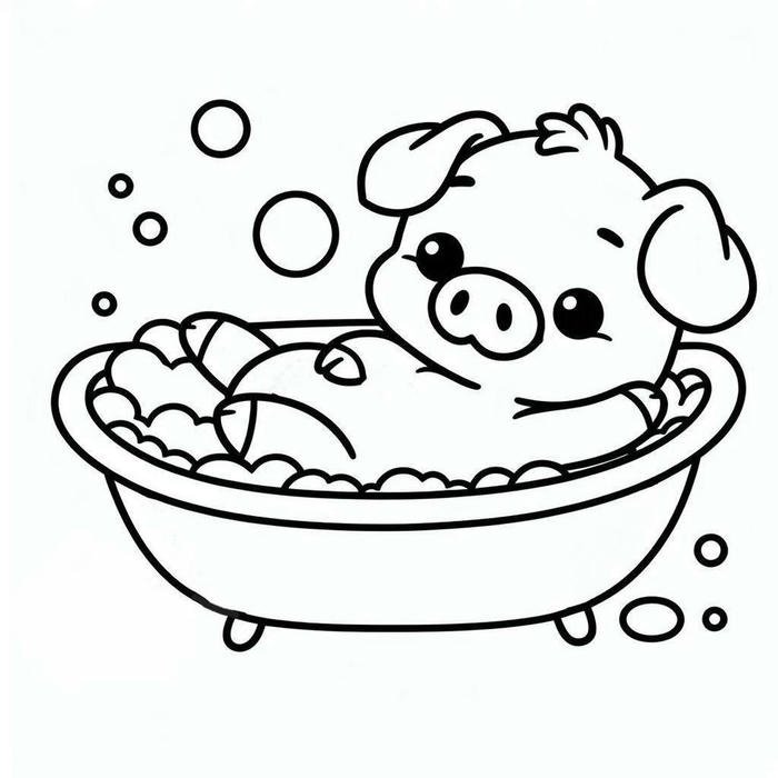 tô màu con heo đẹp hài hòa