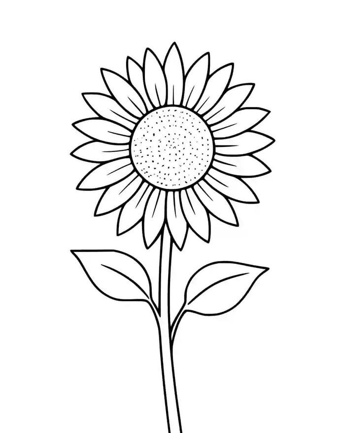 tô màu hoa hướng dương thư giãn