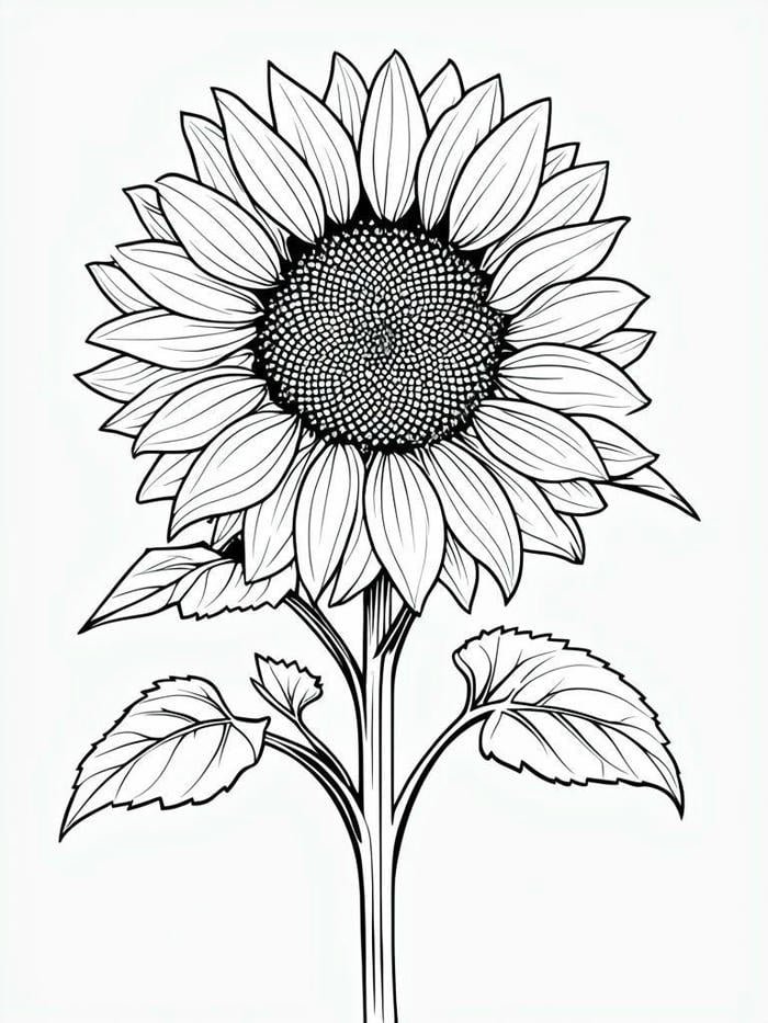 tô màu hoa hướng dương vui nhộn