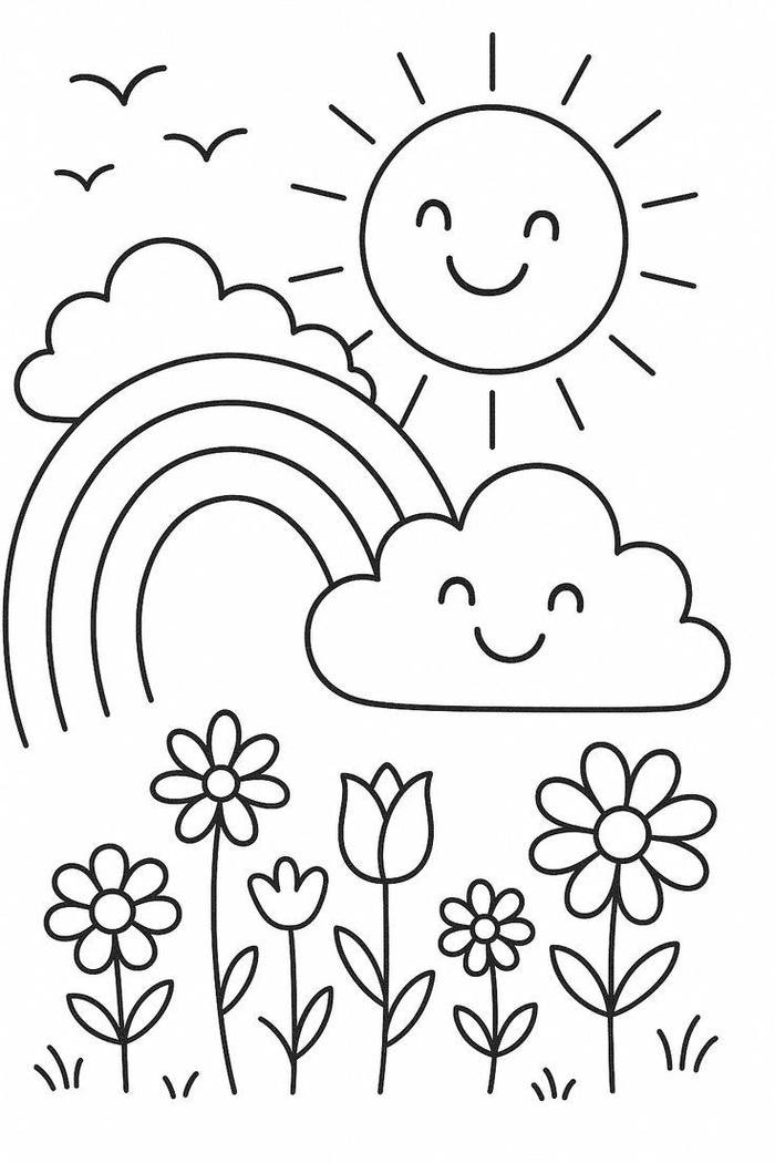 tô màu mặt trời phát triển sáng tạo