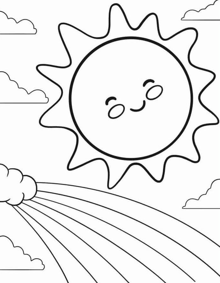 tô màu ông mặt trời sáng tạo