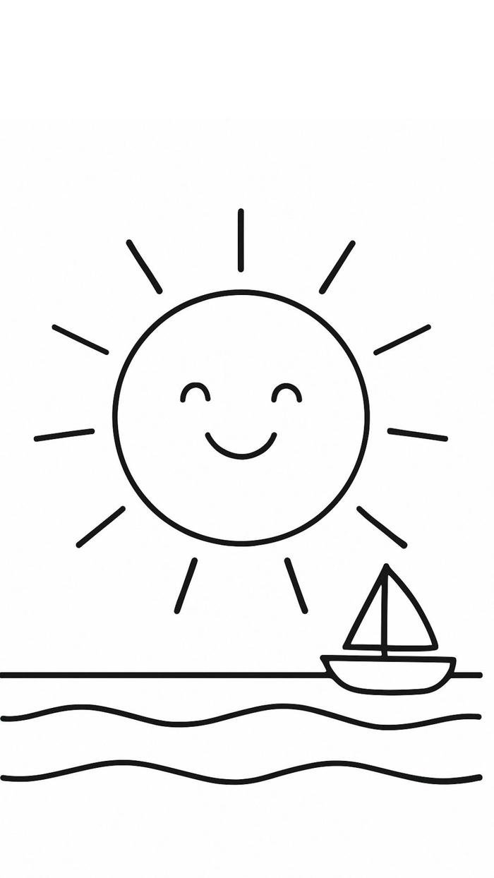 tô màu ông mặt trời thư giãn