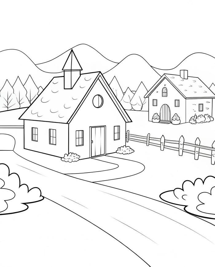 tô màu phong cảnh cực xinh